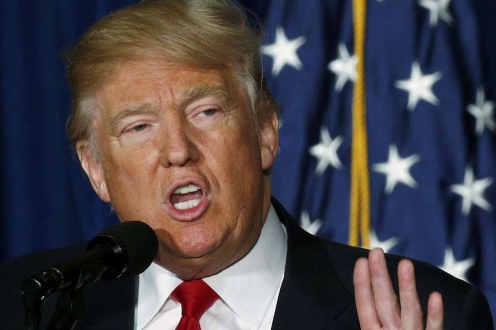 Republican US presidential candidate Donald Trump delivers a foreign policy speech at the Mayflower Hotel in Washington. Photo: Reuters