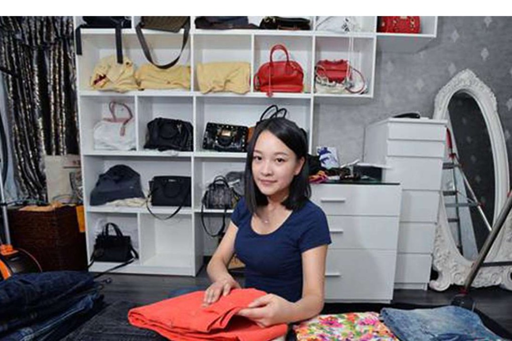 Sorting out messy wardrobes for lazy people on the mainland is fetching a tidy monthly income of up to 10,000 yuan (HK$11,970) for this woman from Chengdu.