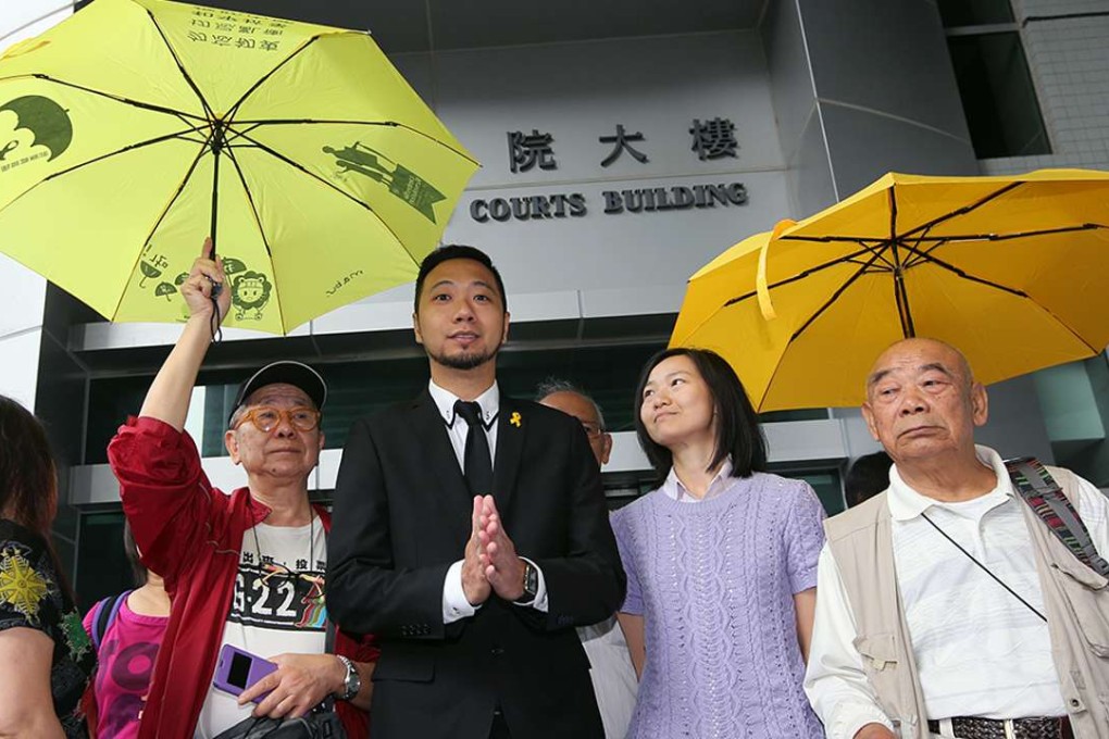 Ken Tsang Kin-chiu outside Kowloon City Court on Friday. Photo: Edward Wong