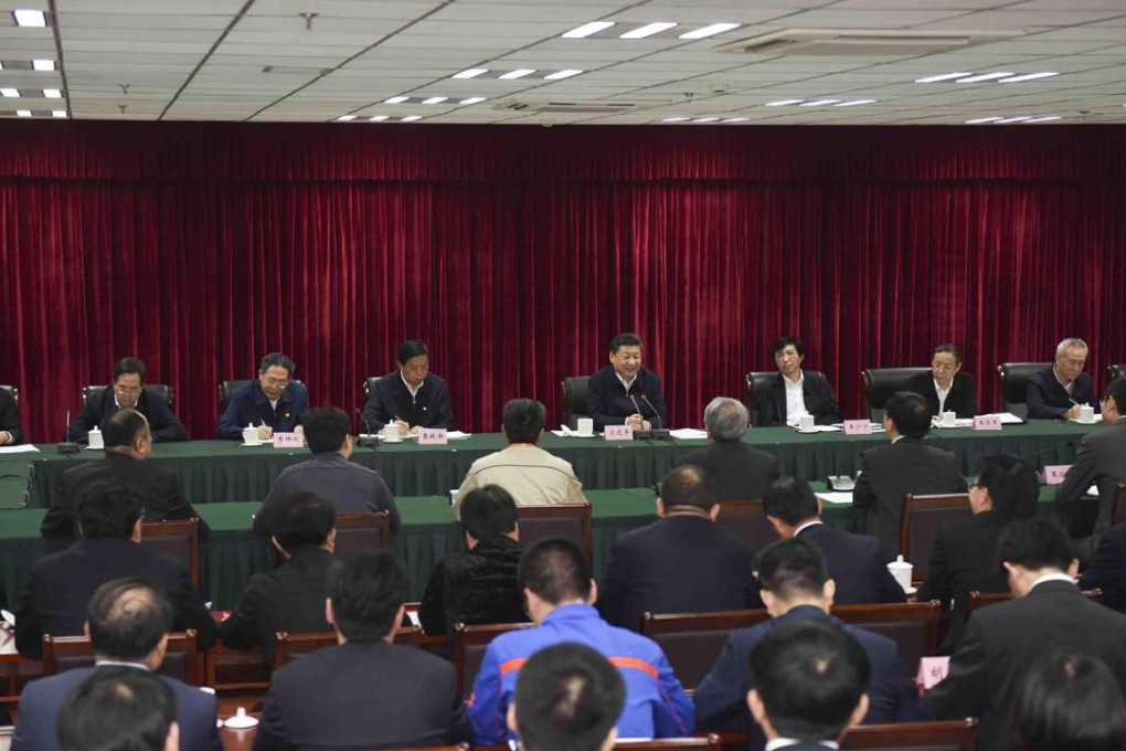 Chinese President Xi Jinping speaks at a meeting with a group of intellectuals, model workers and young representatives in Hefei, Anhui Province. Photo: Xinhua