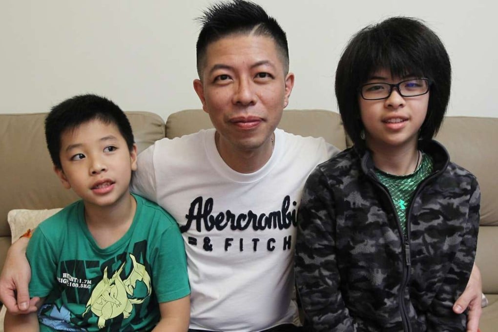 David Fung with children Brendon Fung Yau-yim and Audrey Fung Sum-yue. Photo: Bruce Yan