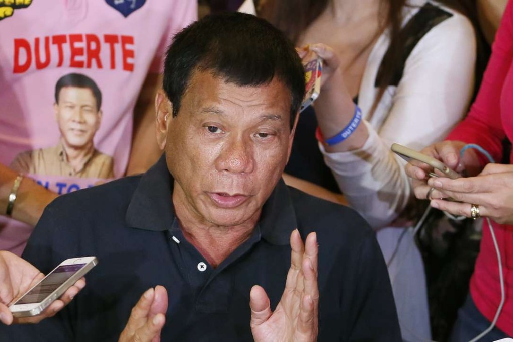 Philippine presidential front runner Rodrigo Duterte. Photo: AP