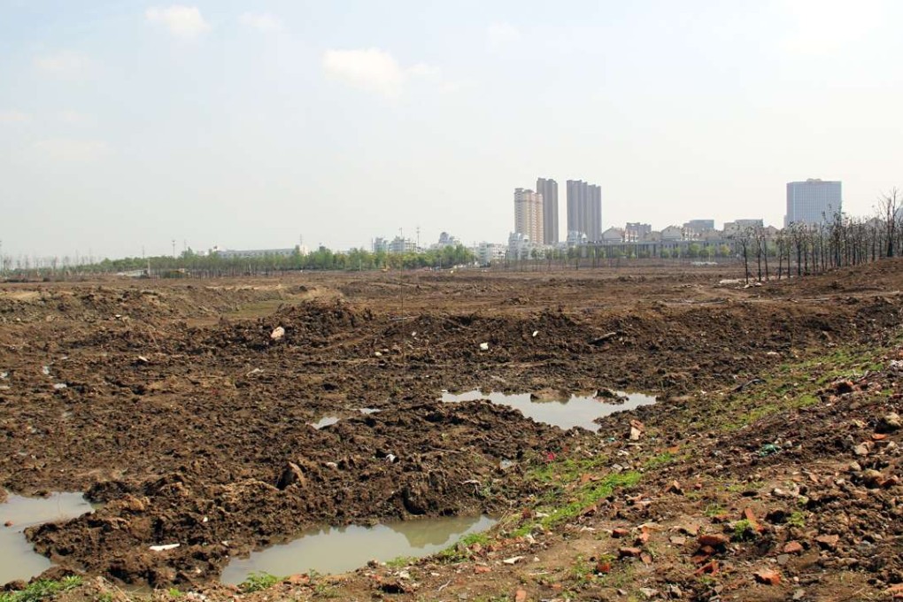 A view of the toxic site that once homed chemical plants near the new campus of Changzhou Foreign Languages School in Changzhou, s Jiangsu province. Photo: Imaginechina