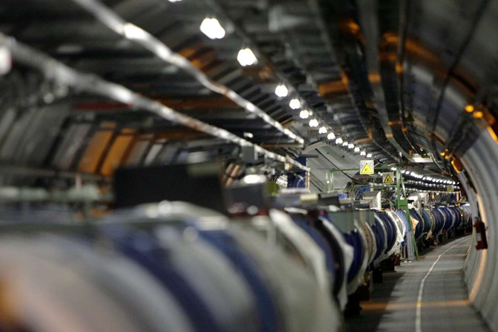 The Large Hadron Collider in its tunnel at the European Particle Physics Laboratory near Geneva. Photo: AP