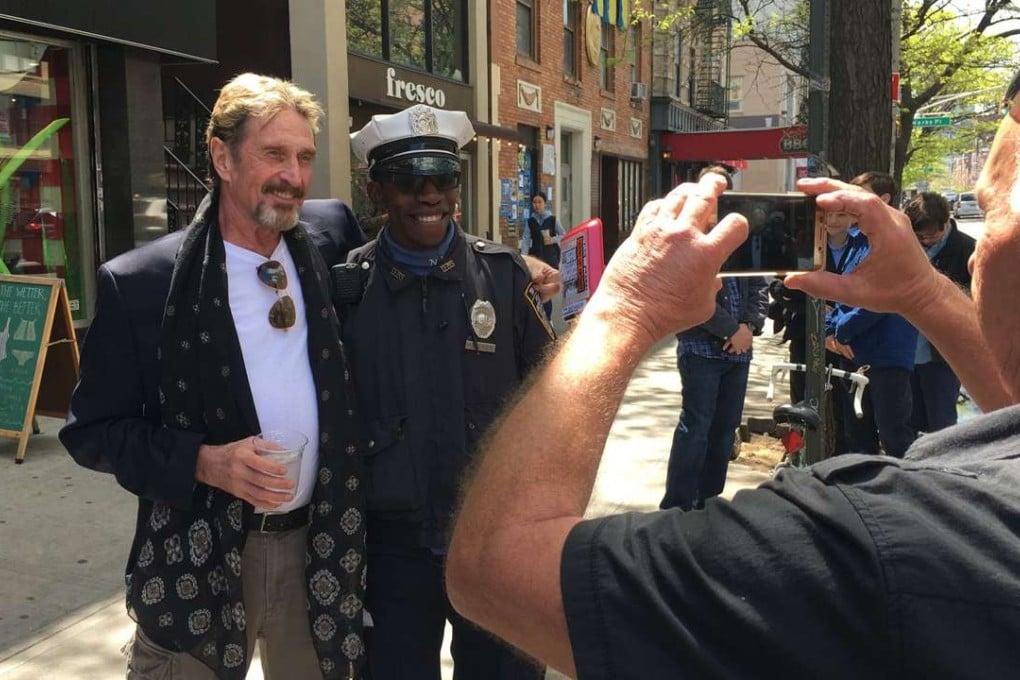 John McAfee in New York: ‘I am unprepared for everything. So I’m not going to waste your time.’ Photo: The Guardian