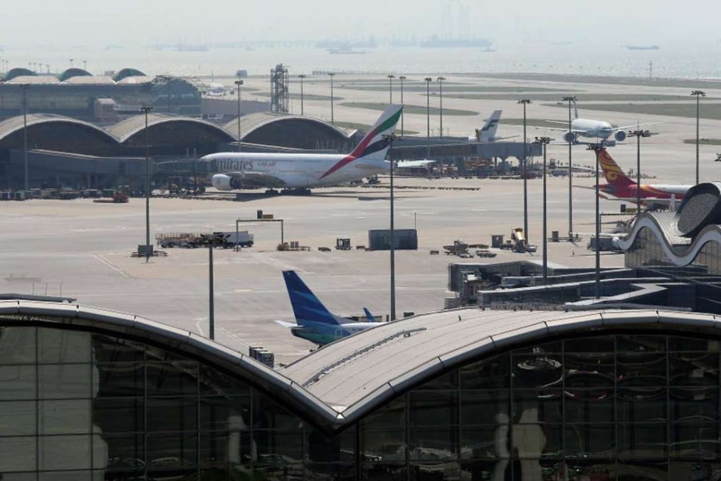 The Emirates flight arrived from Dubai on Monday morning. Photo: SCMP Pictures