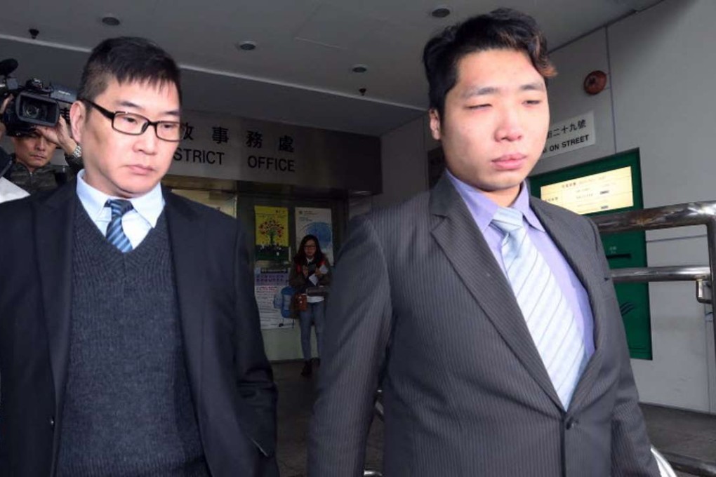 Yip Wing-chi (left) and Chan Kwok-hung at Eastern Law Court