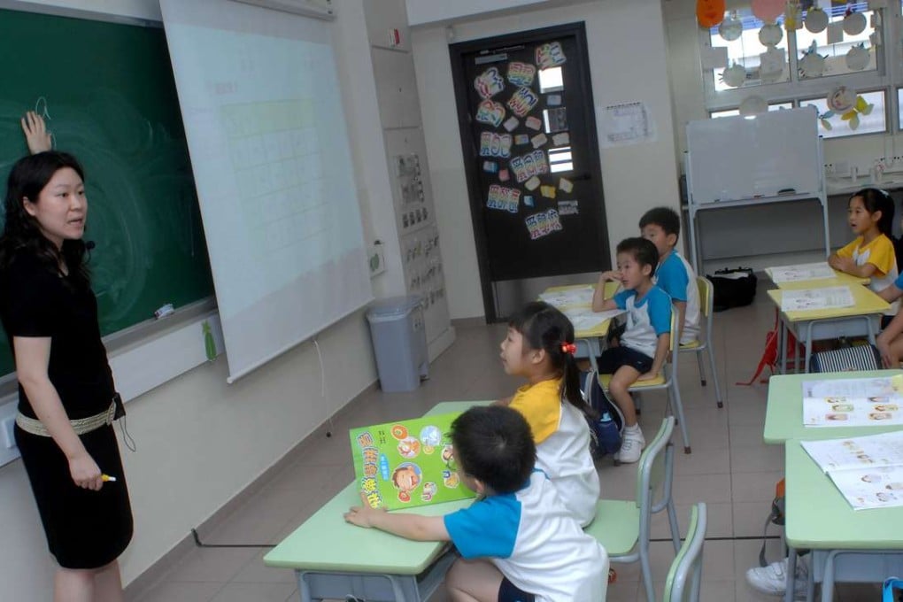 Primary One pupils in a Putonghua class at Hon Wah College, Siu Sai Wan. Photo: SCMP Pictures