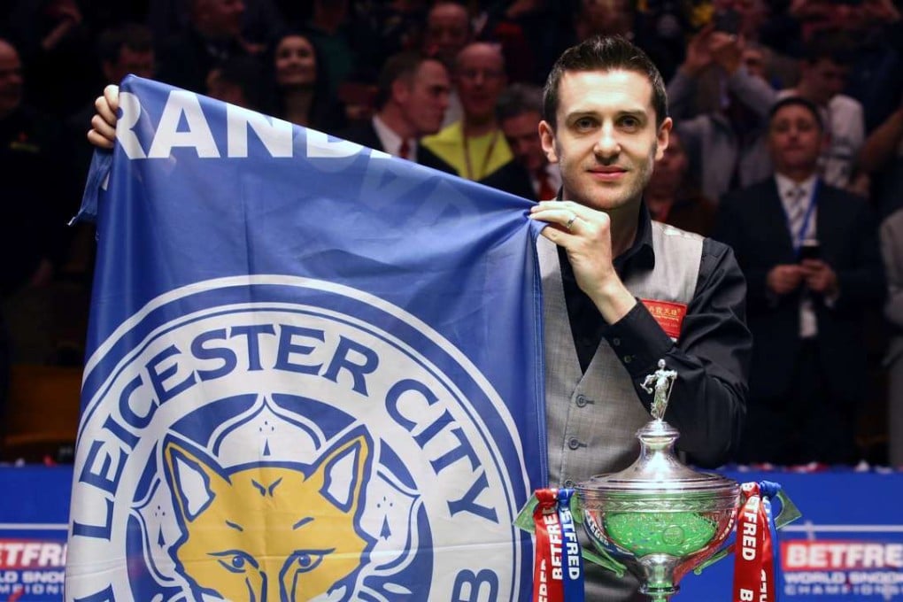 A Leicester City soccer fan, Monday was a double celebration for Mark Selby. Photo: AP