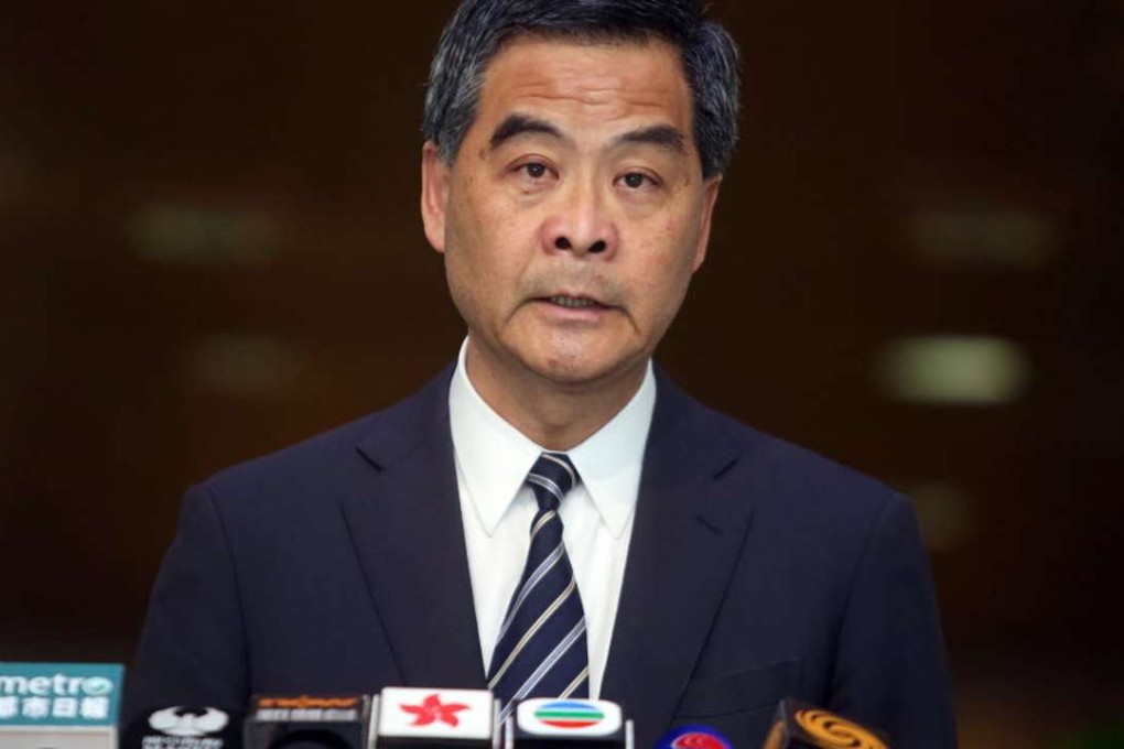 Chief Executive Leung Chun-ying dismisses the allegations made against him in the luggage row. Photo: Sam Tsang