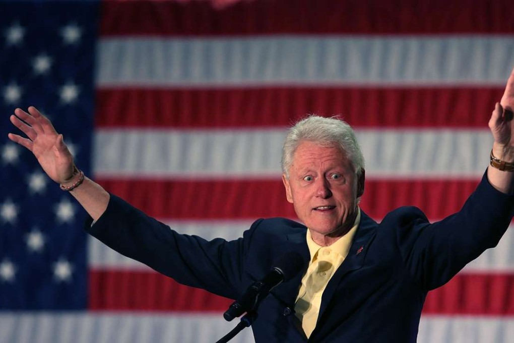 Former President Bill Clinton campaigns for his wife, Democratic presidential candidate Hillary Clinton, as he speaks during the Howard County Democratic party's pre-primary pancake breakfast at the United Auto Workers Local 685 Hall on April 30, 2016 in Kokomo, Indiana. Photo: AFP