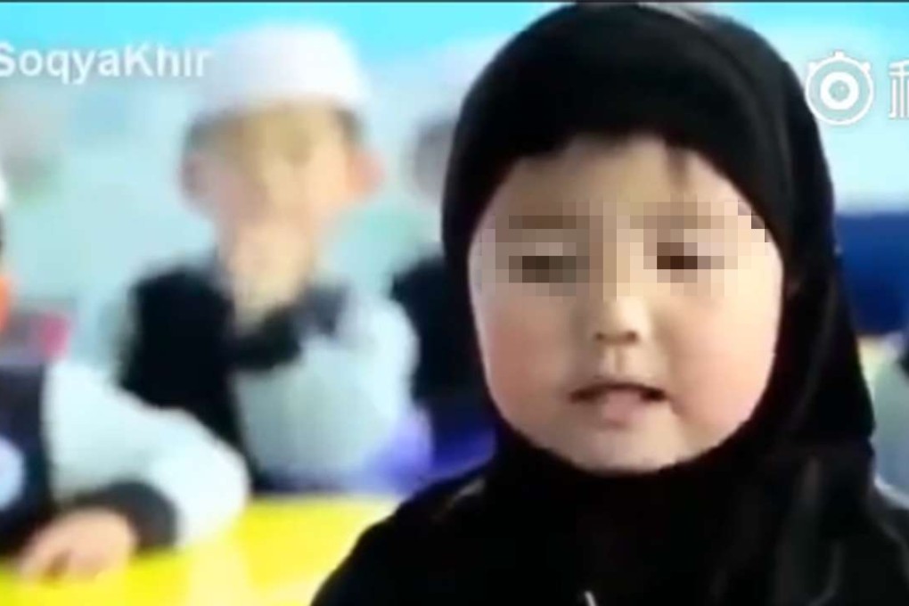 A still from the video of the girl. reciting part of the Koran. Photo: SCMP Pictures