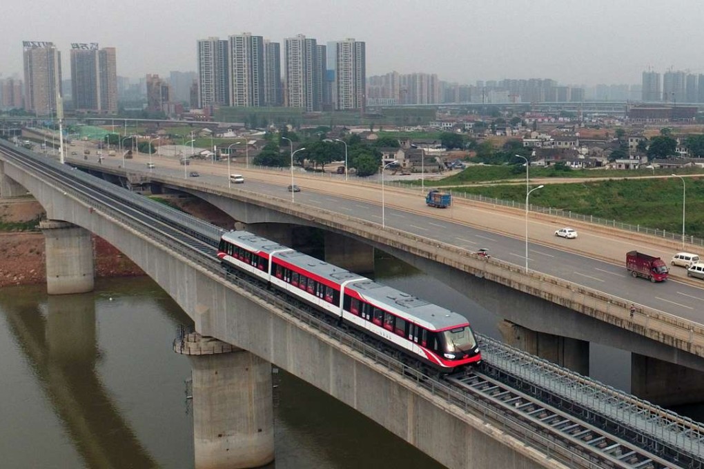 One of the trains in service in Changsha. Photo: Xinhua