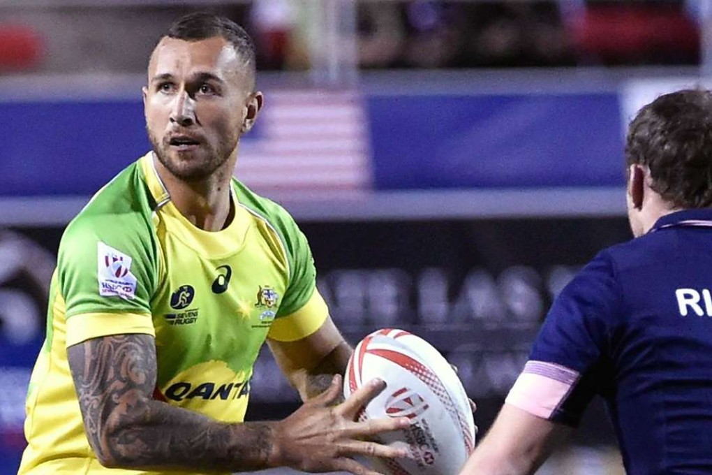 Quade Cooper in action at the USA Sevens in Las Vegas. Photo: AFP