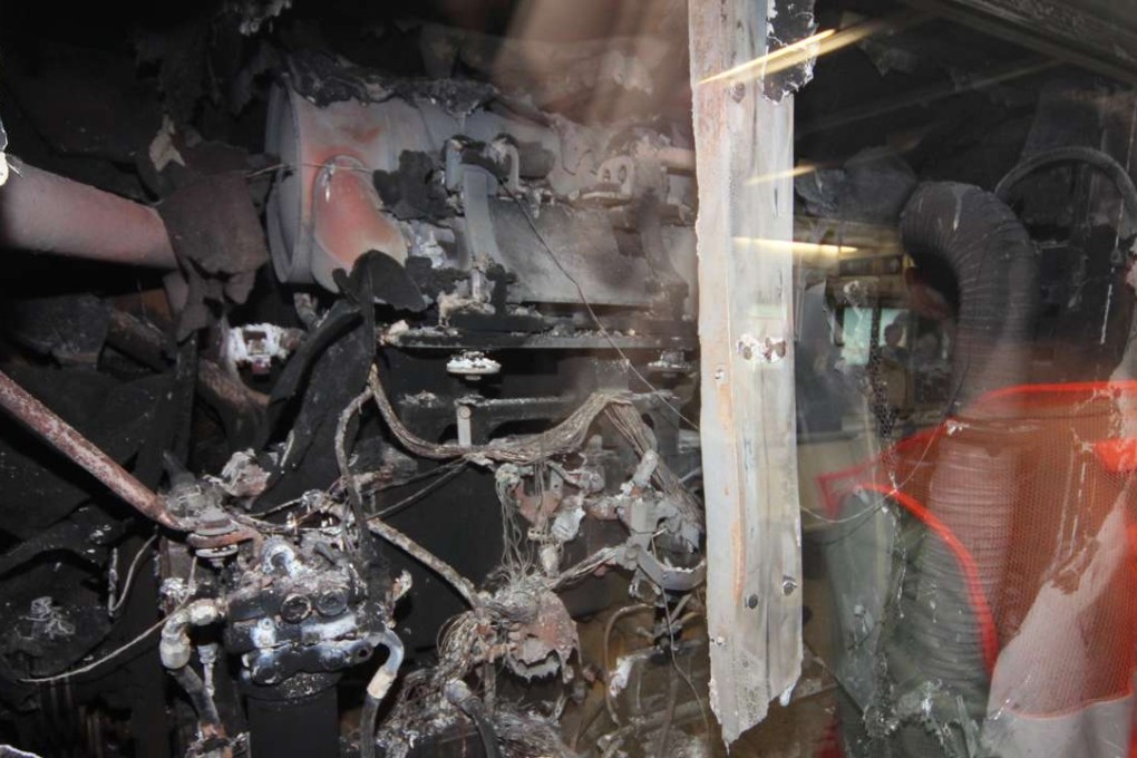 The milling train was slightly damaged and has been towed to its Tseung Kwan O depot for inspection. Photo: SCMP Pictures