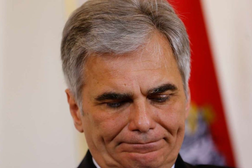 Austria's Chancellor Werner Faymann listens during a news conference in Vienna, Austria, May 3, 2016. Photo: Reuters