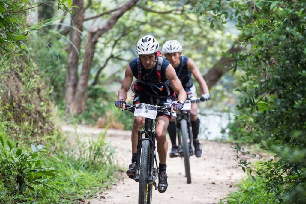 Team North Face on their bikes at the C3fit Action Asia Challenge in Tai Lam Country Park. Photo: Action Asia