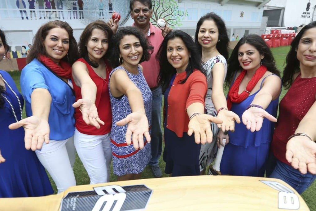 Kowloon Cantons owners (from left to right): Priya Subberwal, Gita Mohan Bharwaney, Batul Rosha, Urvashi Sethi, Devika Virmani, Bhavani, Aparna Kapur Shankar, Deepti Malik and Rahul Sharma (back) at the Hong Kong Cricket Club. Photo: Dickson Lee