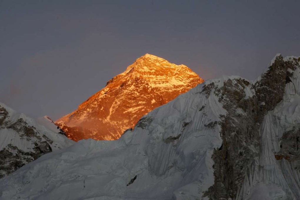 Everest is seen from the way to Kalapatthar in Nepal. Climbers are making good progress on Mount Everest and the first group could reach the summit as early as Thursday, following two years of disasters on the world's highest mountain, a mountaineering official said Tuesday. Photo: AP