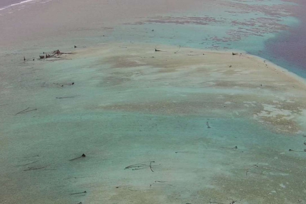 The remains of one of six partially eroded islands in the nation of Solomon Islands, is shown in this photo taken in October 2013. Photo: Simon Albert / Reuters
