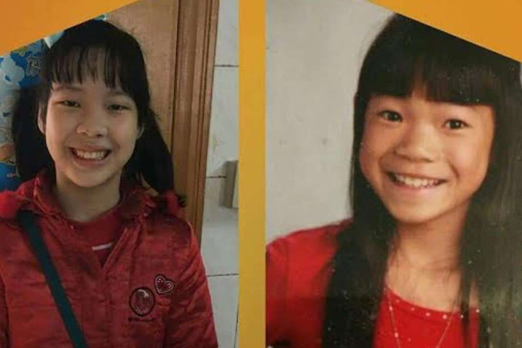 Side-by-side photos of twin sisters Avery, left, and Aubrey; Aubrey was adopted by US couple Lisa and Gene Lumpkins in 2013, and now they have discovered her twin sister, Avery, in China and are trying to adopt her. Photo: Courtesy of Lisa Lumpkins / Washington Post