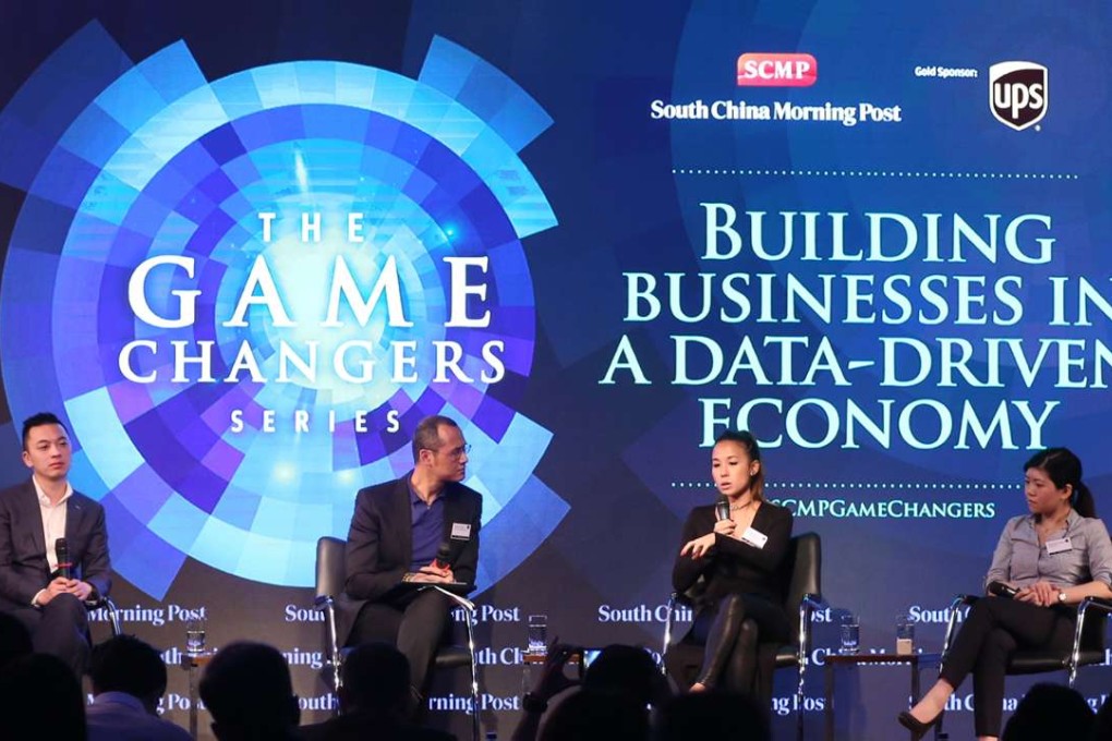 (L to R) Danny Yeung, CEO of Prenetics; Yonden Lhatoo, senior editor at the SCMP; Calista Goh, CEO/Co-founder of Anything But Salads and Stephanie Huang, marketing director of Aumeo Audio at the Game Changers Series, JW Marriott Hotel in Admiralty. Photo: SCMP