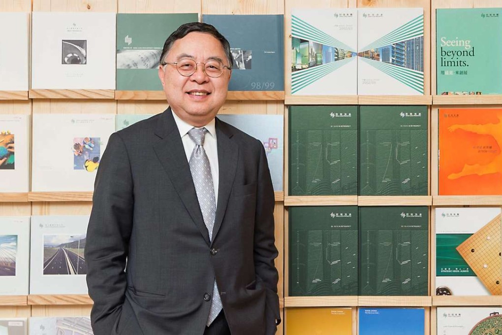 Ronnie Chan Chi-chung, Chairman of Hang Lung Properties meets the media during the announcement of annual results from Hang Lung Properties