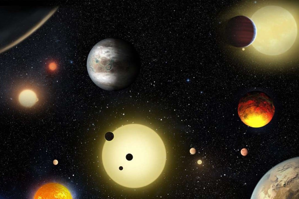 A handout image provided by Nasa shows an artist's concept depicting some of the planetary discoveries made by the Kepler space telescope. Photo: EPA