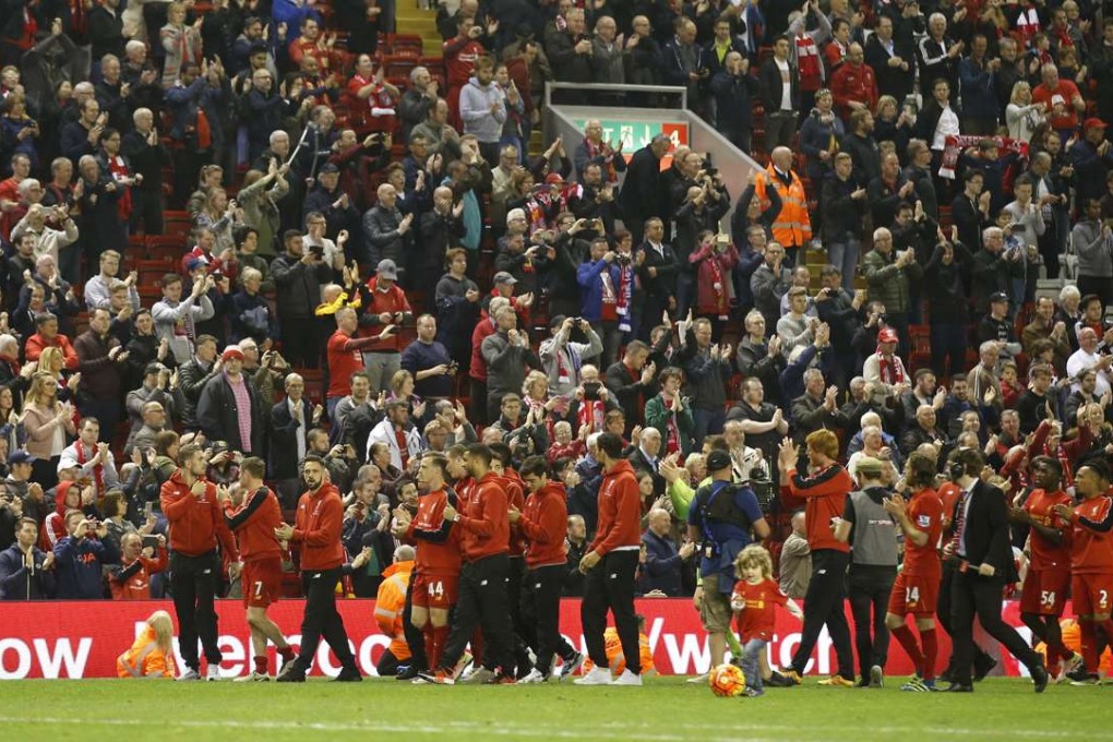 Liverpool secured a draw in their final home game of the season after Christian Benteke’s late equaliser. Photo: Reuters