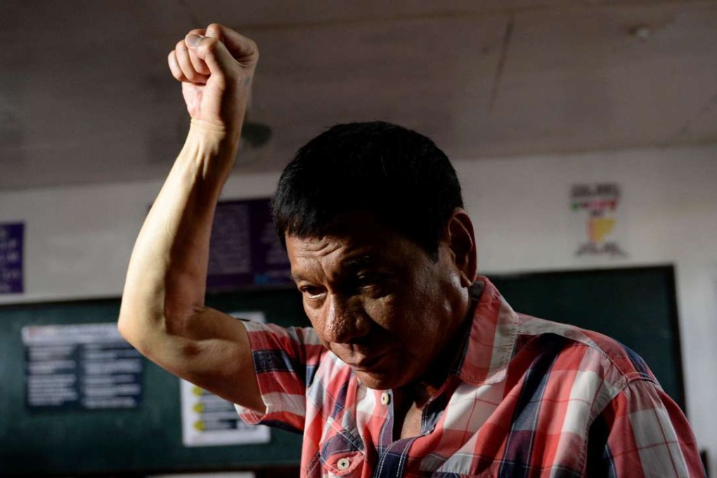 Philippine president-elect Rodrigo Duterte hypnotised his fans and outraged critics with swearing, gutter talk and threats to kill throughout an explosive election campaign. Photo: AFP
