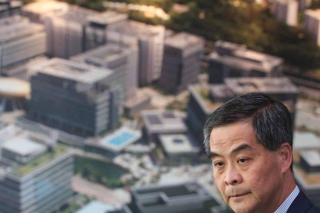 Chief Executive Leung Chun-ying officiating at the 1st Science and Technology Innovation Summit at Hong Kong Science Park on December 6, 2015. Photo: Sam Tsang.