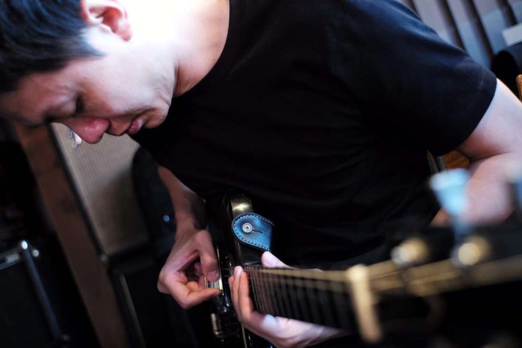 Musician Yuen Chee Wai of Singapore plays at a studio in Brooklyn, New York, on May 12, 2016. Photo: AFP