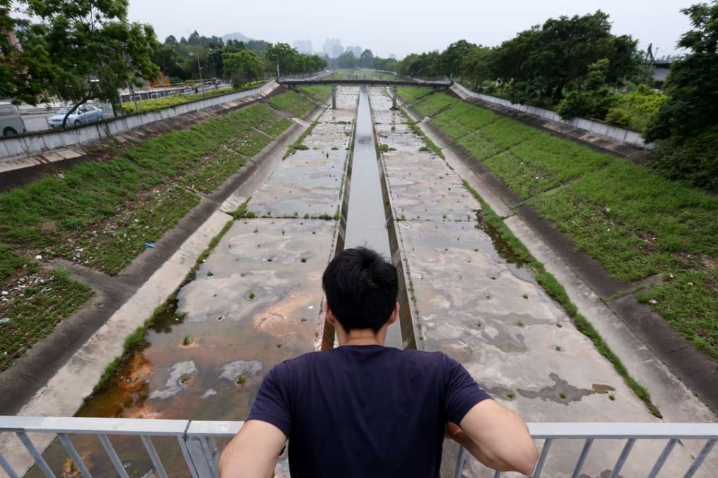 Over the years the Kam Tin River and others like it have been concreted, straightened and “trained” to provide outlets for floodwater. Photo: Nora Tam