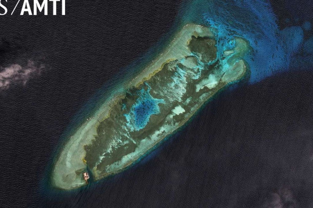 Fiery Cross reef, located in the disputed Spratly Islands in the South China Sea, is shown in this handout photo as it has been developed by China to handle the arrival of large passenger jets. Photo: Reuters