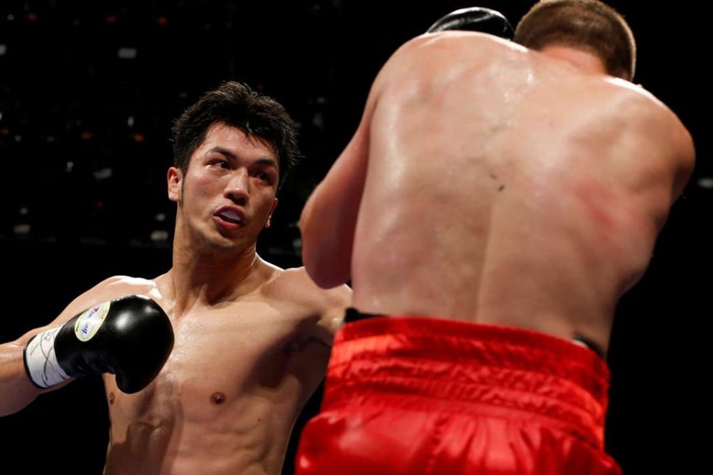 Japanese boxer Ryota Murata’s left connects with Felipe Pedroso’s face in their middleweight division fight on the undercard of Clash of Champions in the Wan Chai Convention and Exhibition Centre. Photo: Reuters
