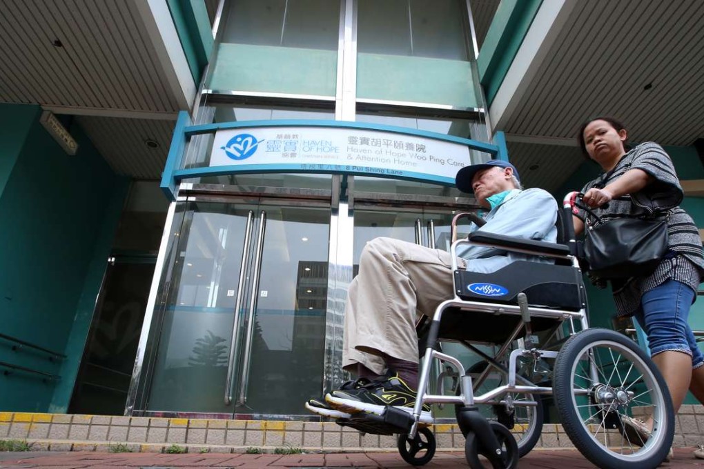 A male patient has died, and another remains in hospitals, after allegedly being attacked by another elderly resident of a care home in Tseung Kwan O in the morning. Haven of Hope Woo Ping Care & Attention Home in Tseung Kwan O.06APR16 SCMP/ David Wong