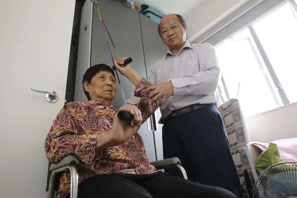 Tsang Shing-kit had modified the family’s flat to look after his mother, Mary. Photo: Edward Wong