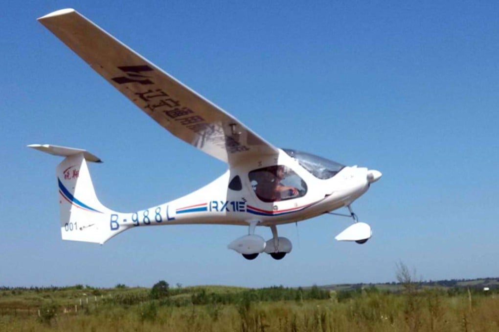 Ruixiang 1E, China's first domestically developed electricity-powered aircraft, Photo; SCMP