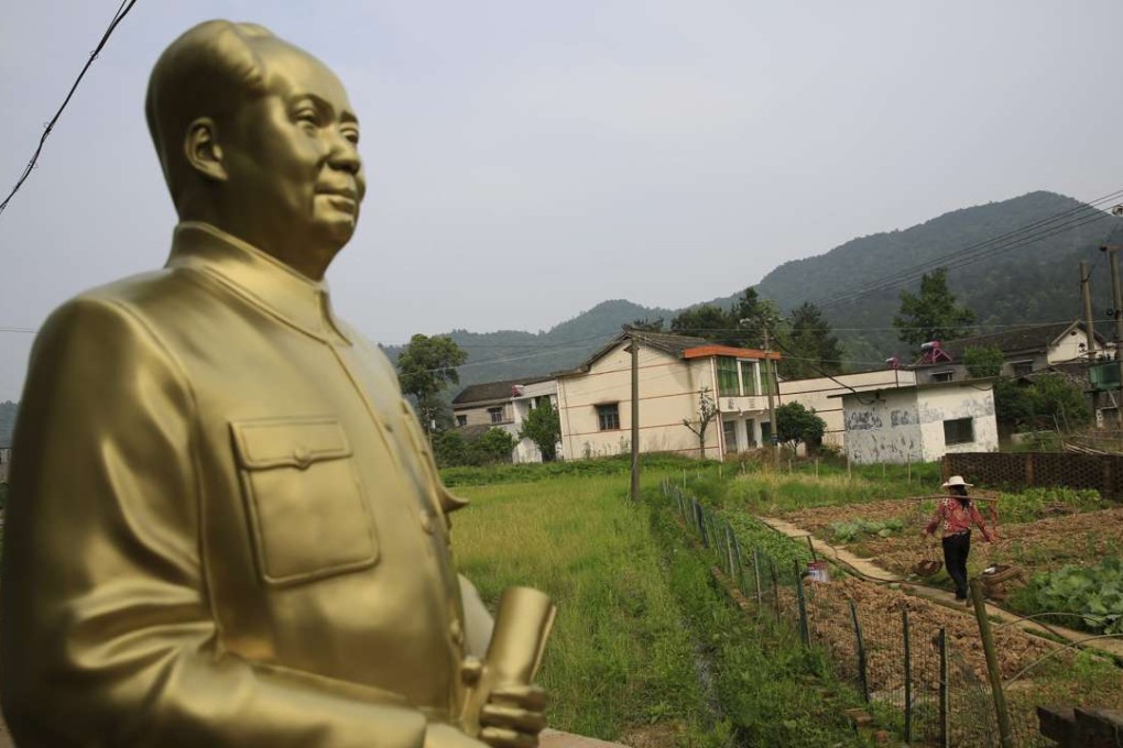 A Mao Zedong statue overlooks land in Shaoshan, central Hunan province, the hometown of the former Communist leader. Photo: EPA