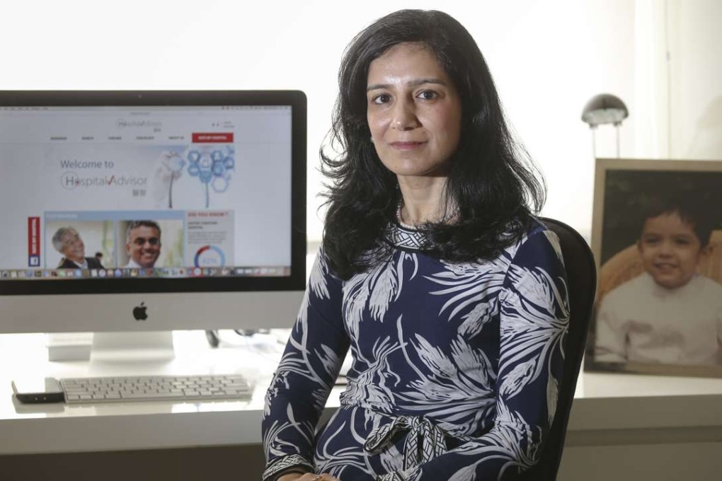 Shalini Mahtani at home, with a photo of her deceased son Zubin. Photo: Edward Wong