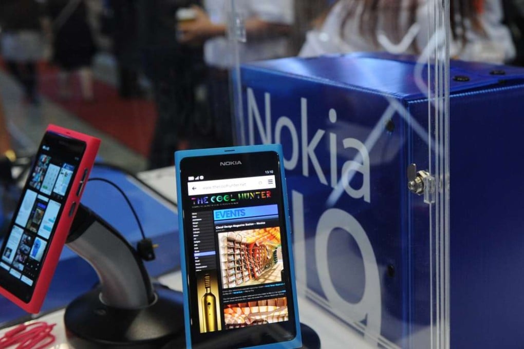 A Nokia N9 smartphone on display in 2011. It was the first model to use a non-Nokia operating system, in this case the Linux-bsed MeeGo. The Nokia phone brand is being revived by a new company, two years after the Finnish company sold its phone division to Microsoft. Photo: AFP