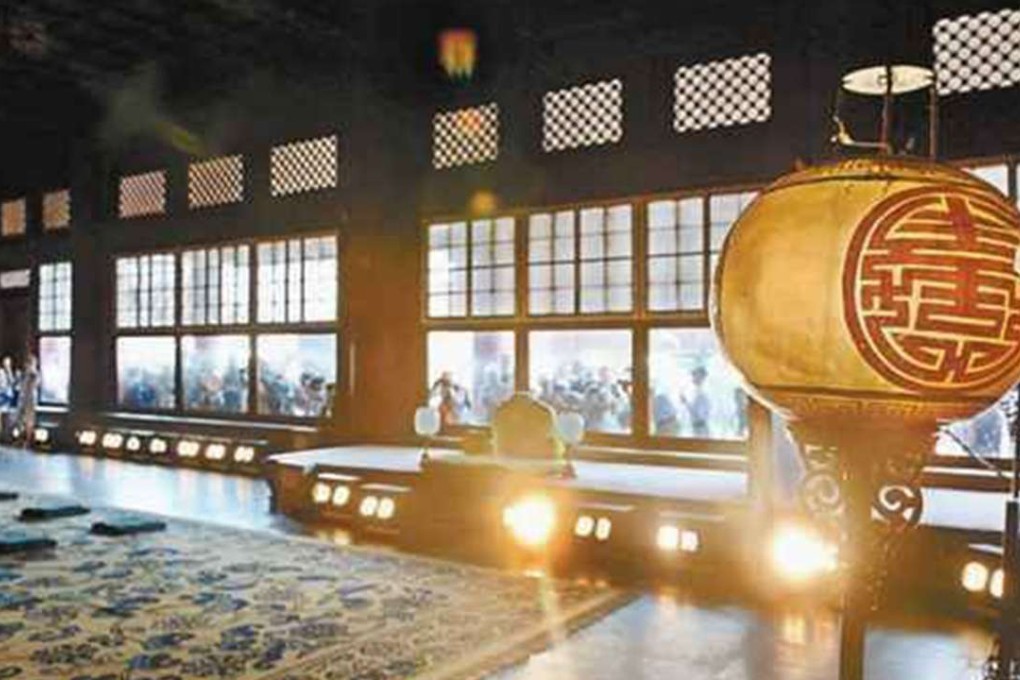 One of the halls illuminated by the new lighting system. Photo: Beijing Daily