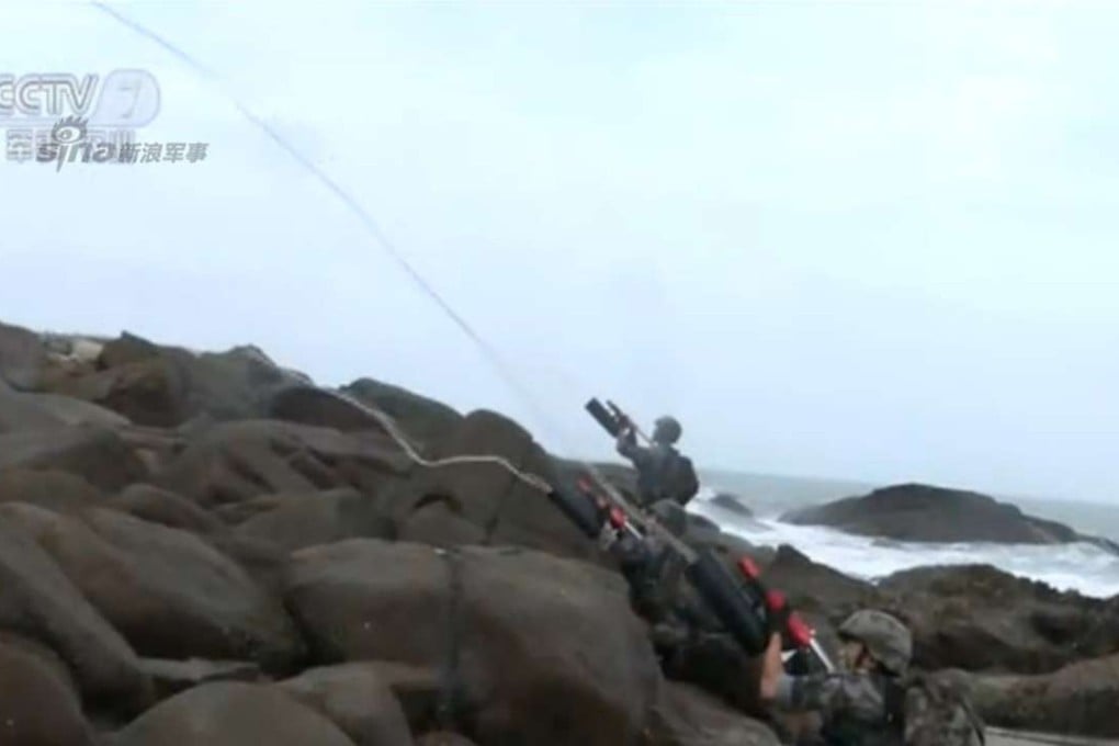 The 31st Group Army conducts a landing exercise on the Fujian coast on Monday. Photo: SCMP Pictures