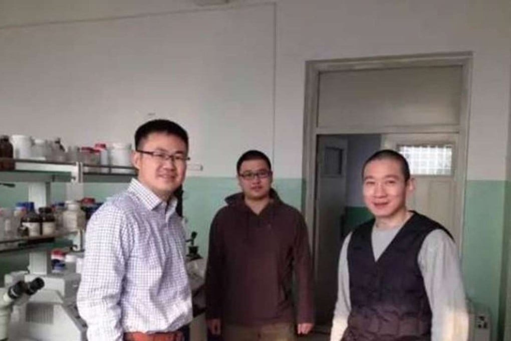 Han Chunyu (right) and colleagues at their laboratory. Photo: SCMP Pictures