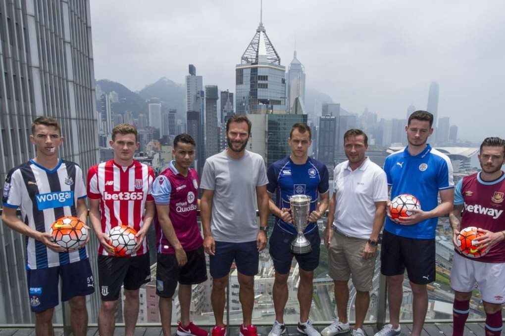 From left to right: Newcastle United’s Dan Barlaser, Stoke City’s Lewis Banks, Aston Villa’s Khalid Abdo, Citi All Stars’ Patrik Berger, Football Club’s Gary Gheczy, Citi All Stars’ Vladimir Smicer, Leicester City’s Elliott Moore and West Ham United’s Lewis Page. Photos: Lucas Schifres/Power Sport Images