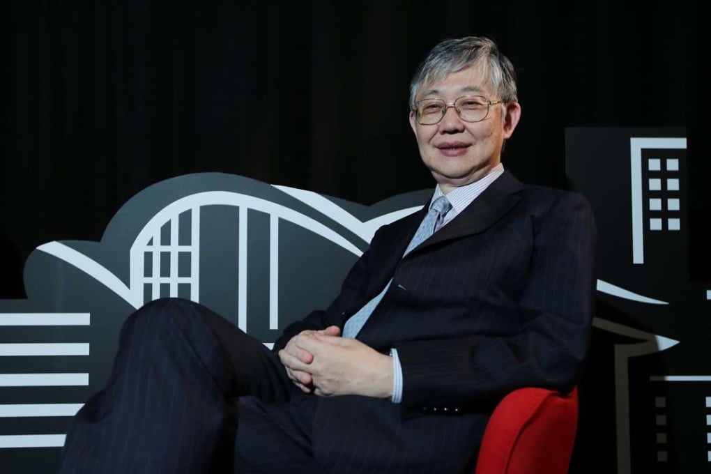 Shih Wing-ching, chairman and chief executive officer of Centaline, at Hong Kong Convention and Exhibition Centre in Wan Chai. Photo: Edward Wong