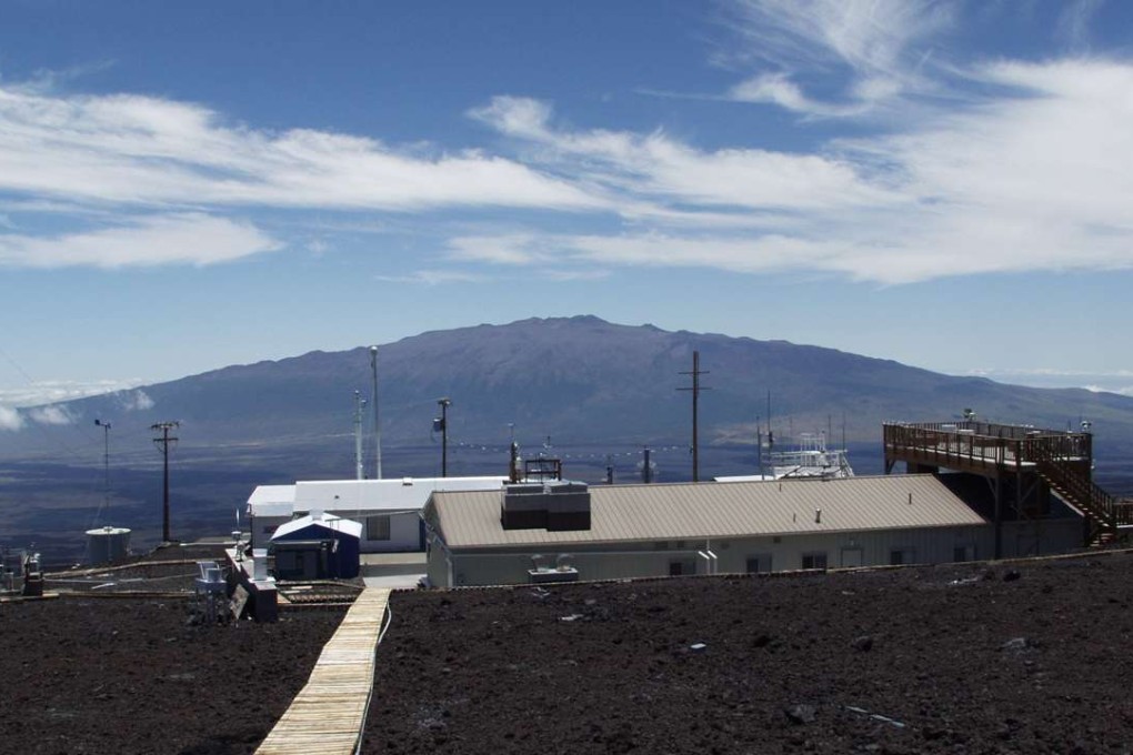 The NOAA's Mauna Loa Observatory in Hawaii which recorded measurements showing the amount of heat-trapping carbon dioxide in the air jumped by the biggest amount on record last month. Photo: AP