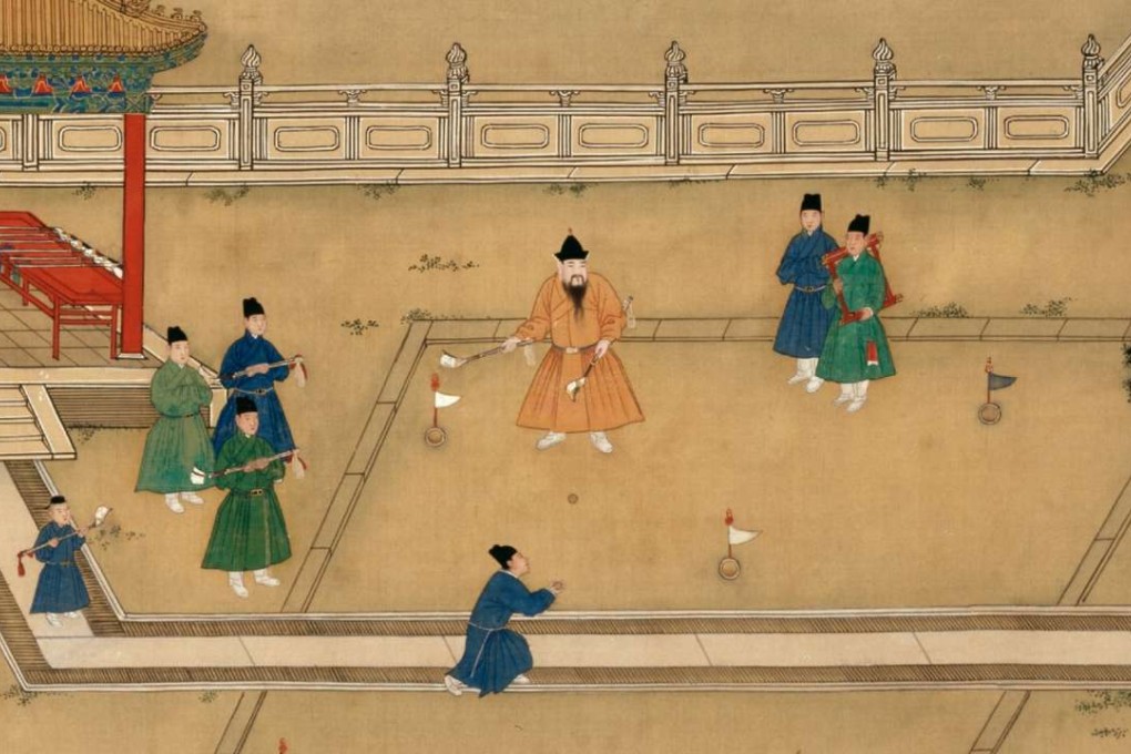 An ancient scroll shows China’s emperor playing golf with eunuchs in the Xuande period 15th century. The sport is not so popular with the country’s rulers these days