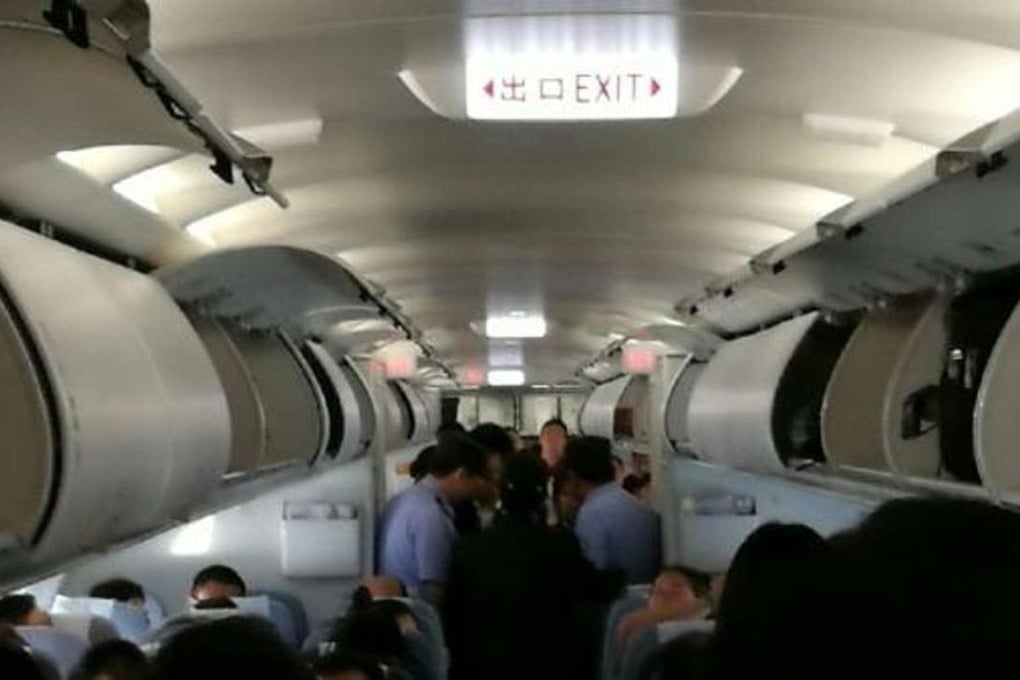 A picture shared on social media as the theft on the aircraft was investigated. Photo: Thepaper.cn