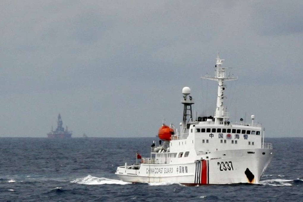 A Chinese coastguard vessel at work in the South China Sea. Photo: Reuters